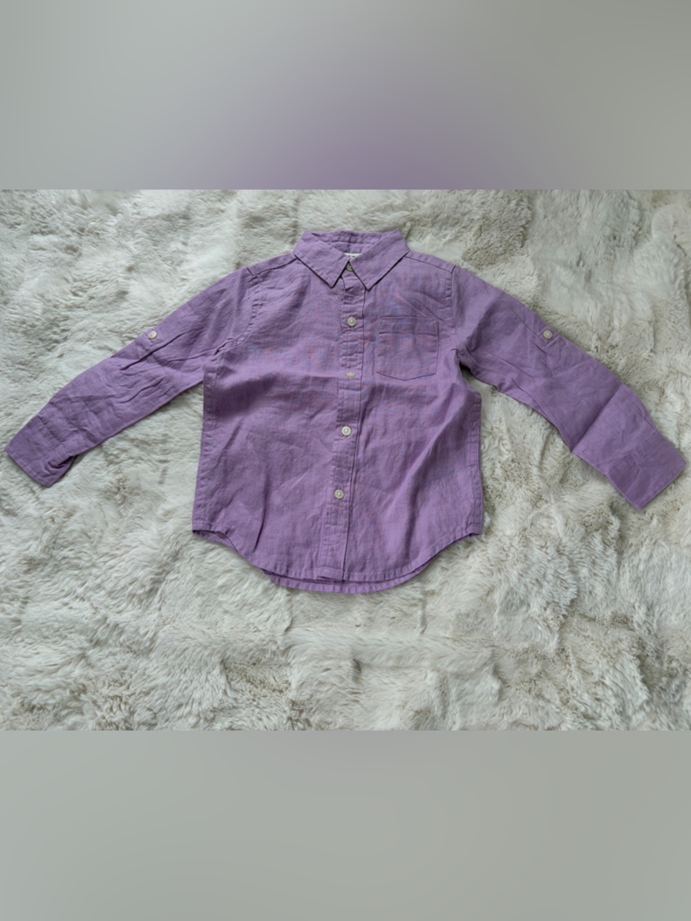 Janie and Jack Lilac Button-Up Shirt